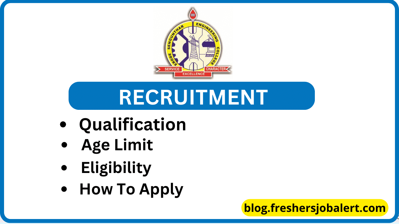 Erode Sengunthar Engineering College, Erode Wanted ProfessorAssociate ProfessorAssistant Professor
