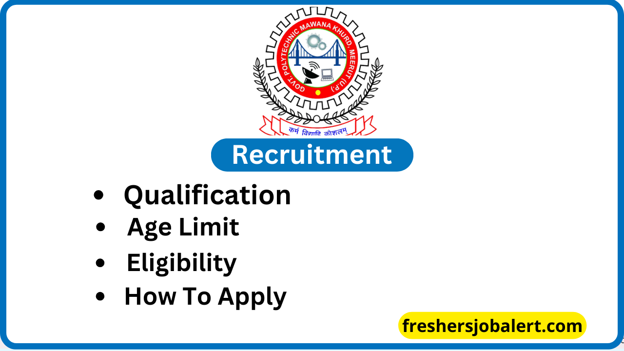 Government Polytechnic College (PPP), Sardhana Wanted Lecturer