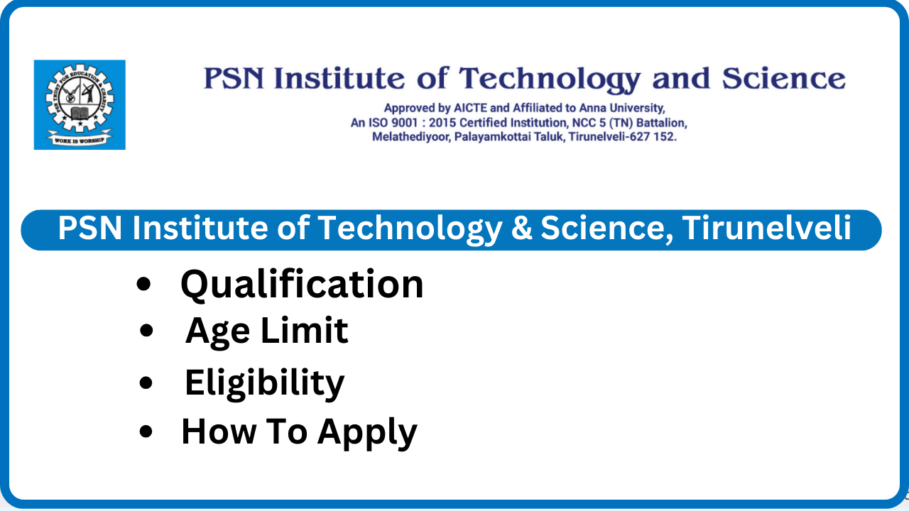 PSN Institute of Technology & Science, Tirunelveli
